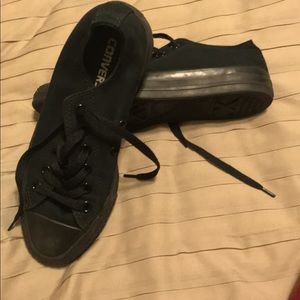 Monochrome black converse